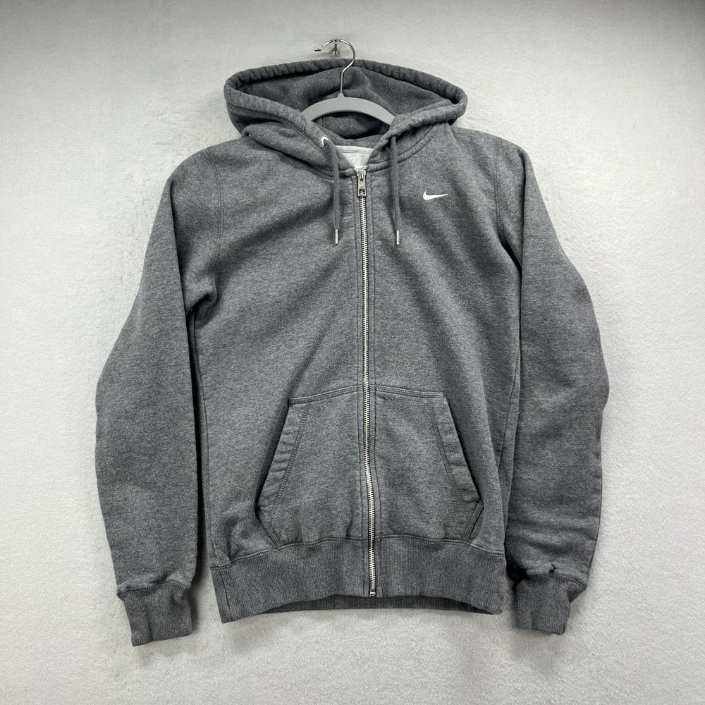 Nike Hoodie Women's Small Charcoal Gray Full Zip Hoodie Classic Sports Jacket